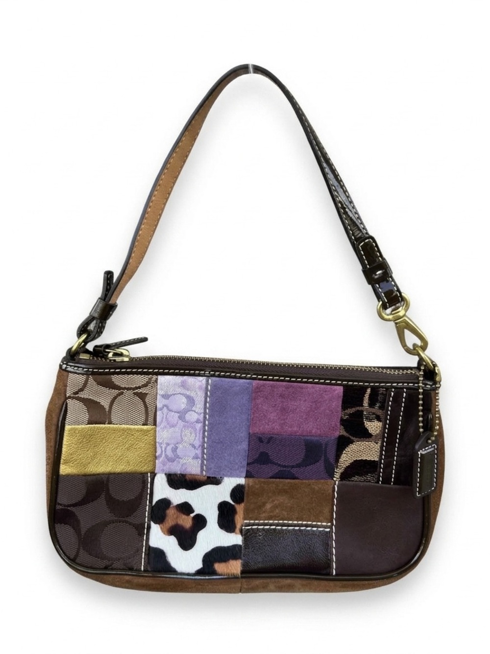 Coach Vintage Y2K Patchwork Multicolor Shoulder Bag - Picture 2 of 10